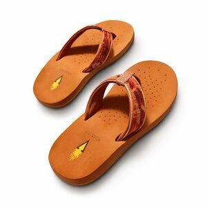 🔥 Volatile Women’s Flip Flops Sandals Size 7 Brown Orange Comfort 🔥